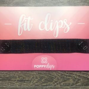 NEW Poppy Clips Fit Clips Black Sparkle
